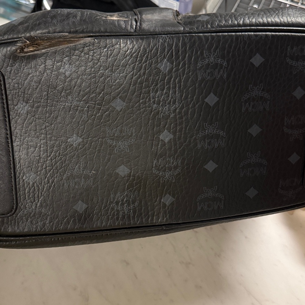 MCM Black Tote Bag Used with clear signs of DAMAGE!! - Picture 2 of 4